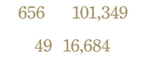 世界に広がるアパホテルネットワーク 656ホテル・101,349室 現在建築・設計中アパホテル 49棟16,684室