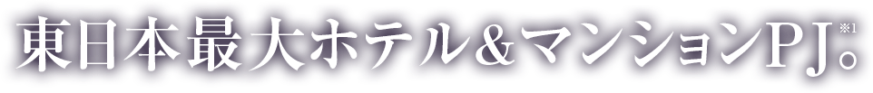 東日本最大ホテル＆マンションPJ。