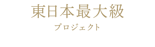 東日本最大級プロジェクト